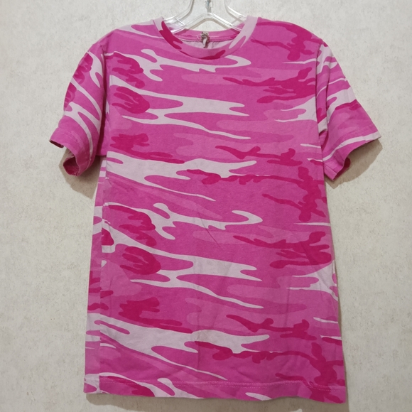 Code Five pink camouflage short sleeve t-shirt size small - Picture 1 of 5
